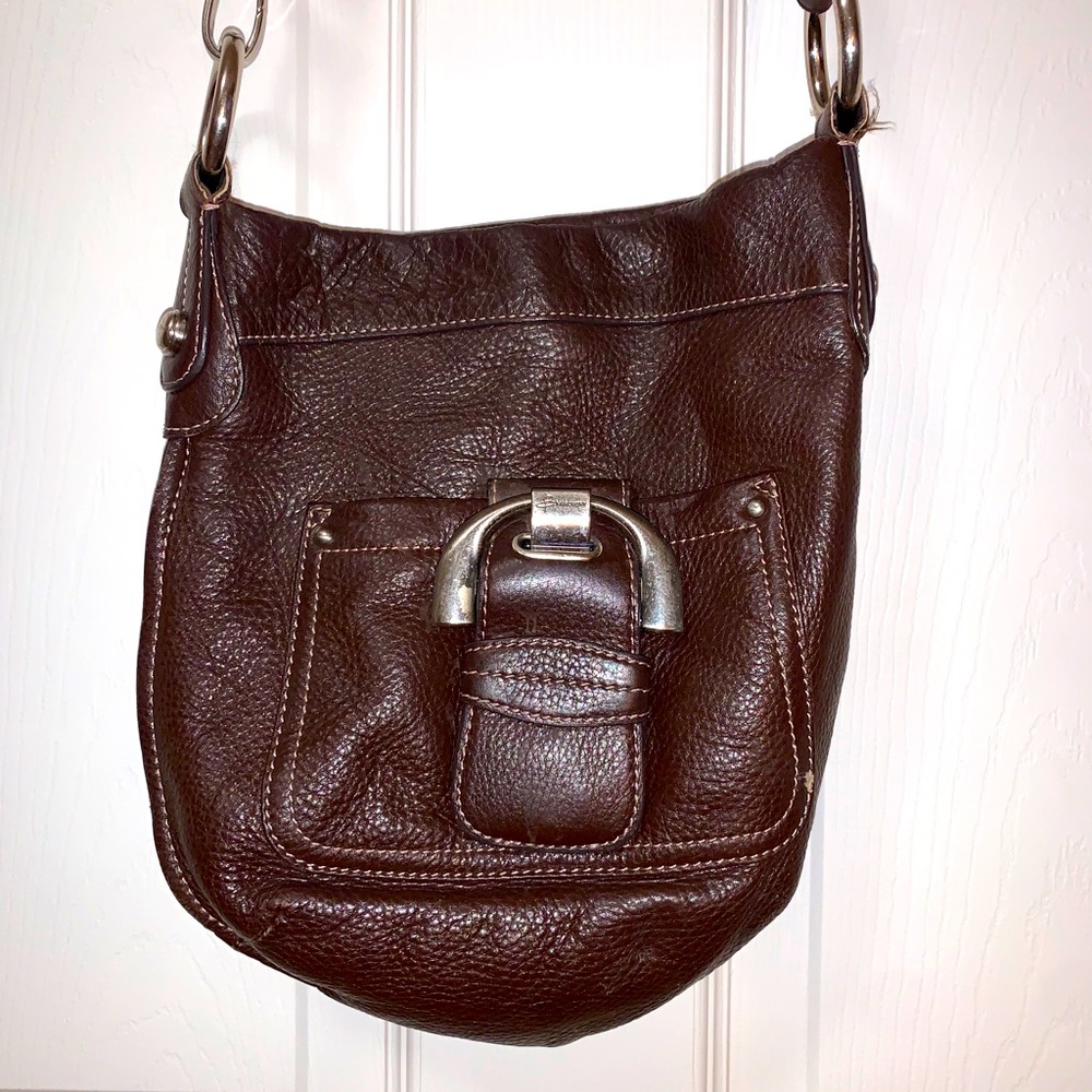 B. Makowsky 100% leather crossbody purse